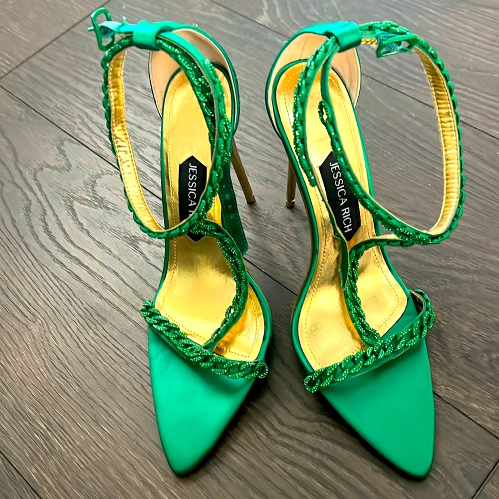 Jessica Rich Luxe Stilettos Sandal in Green size 38